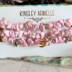 Kinsley Armelle Pink Howlite Chip Bracelet Set
